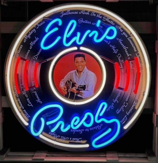 Elvis Presley &apos;Fifties&apos; LP Neon Verlichting XL - 100 x 100 cm