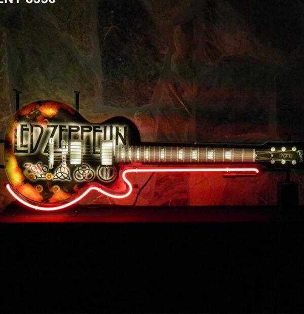 Led Zeppelin - Gibson Gitaar Neon Verlichting 119 x 45 cm