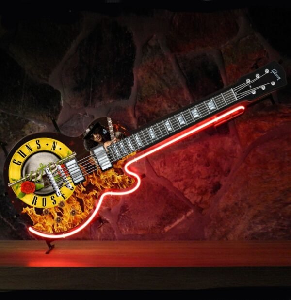 Guns &apos;N&apos; Roses Gibson Gitaar Neon Verlichting 119 x 45 cm