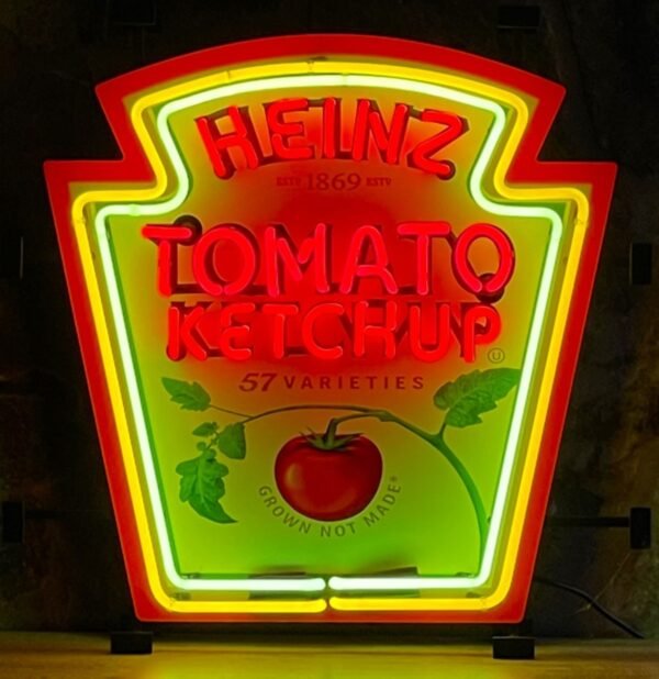 Heinz Tomato Ketchup Logo Neon 60 x 60 cm