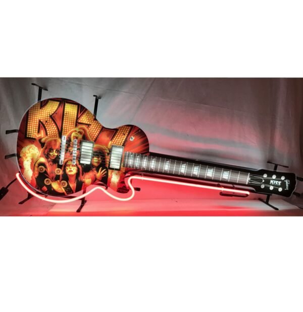 Kiss Gitaar Neon Verlichting 119 x 45 cm
