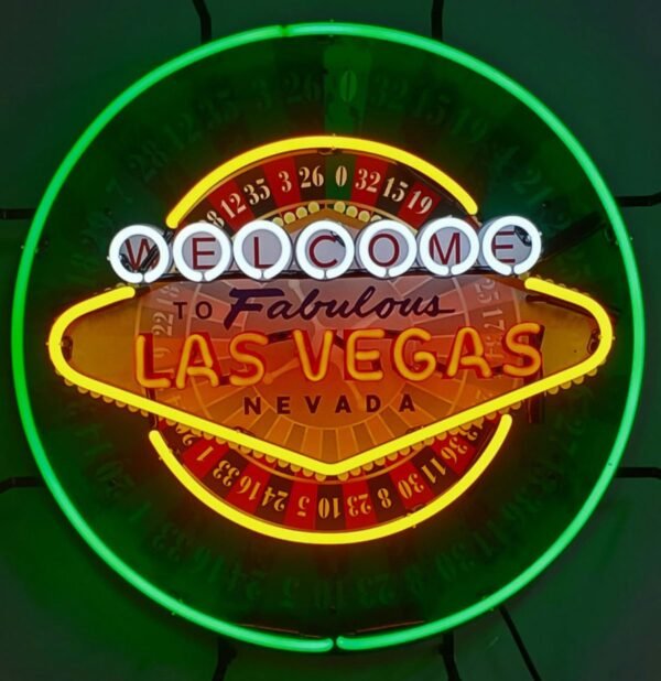 Las Vegas Roulette Neon Verlichting - 60 cm