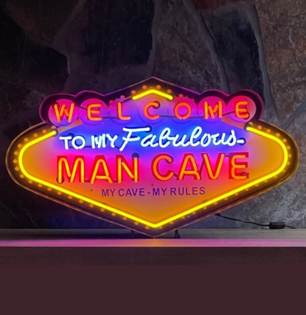 Welcome to my Fabulous Man Cave XL Neon 100 x 56 cm