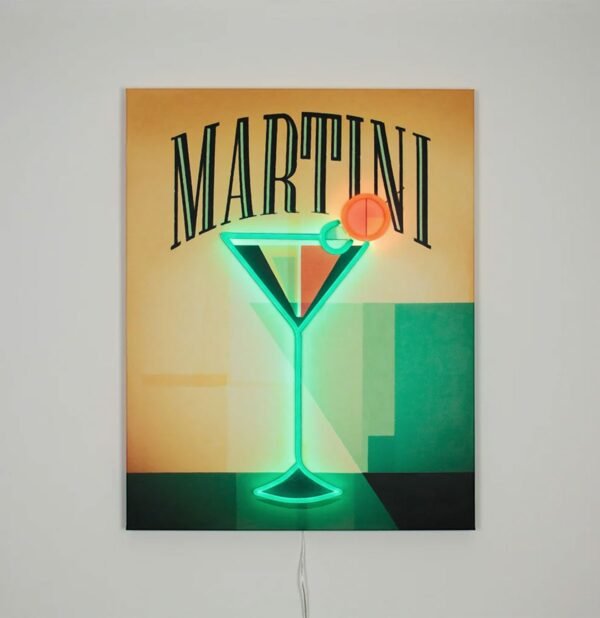 Muurschilderij (LED Neon) - Martini