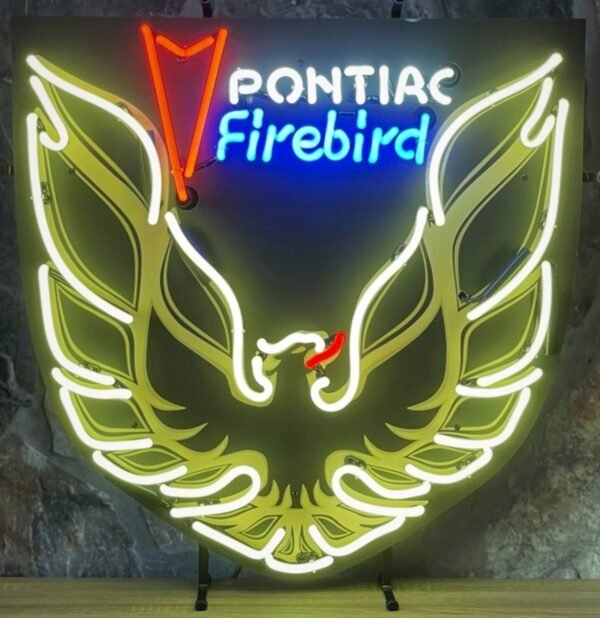 Pontiac Firebird Neon Verlichting Met Achterplaat 60 x 60 cm