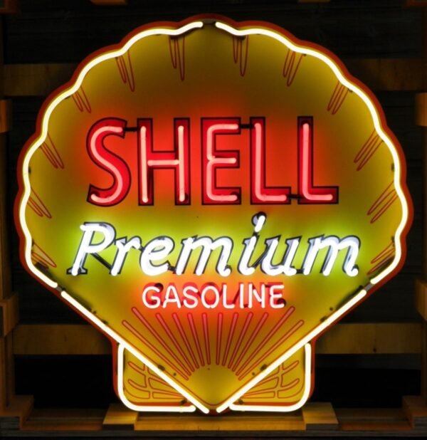 Shell Premium Gasoline Neon Verlichting XL 100 x 100 cm