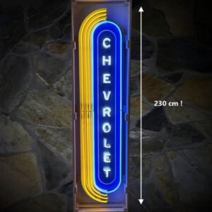 Chevrolet Dealer XXL Neon Verlichting 230 x 50 cm - Geel, Blauw, Wit