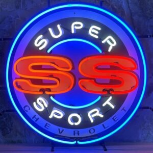 Chevrolet SS Super Sport Neon Verlichting 60 cm - Blauw, Rood, Wit