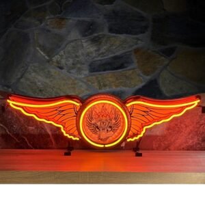 Motorcycle Wings (Echte) Neon Verlichting Oranje/Oranje 112 x 36 cm