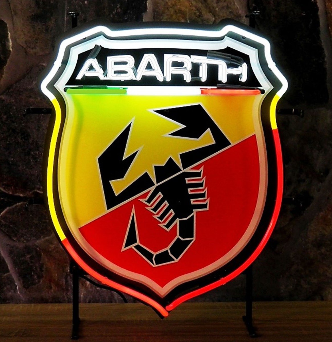 Abarth Logo Neon Verlichting 55 x 65 cm - Wit, Geel, Rood, Groen LAASTE STUKS