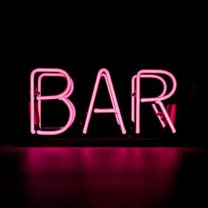 Glas Neon Box - Bar Roze