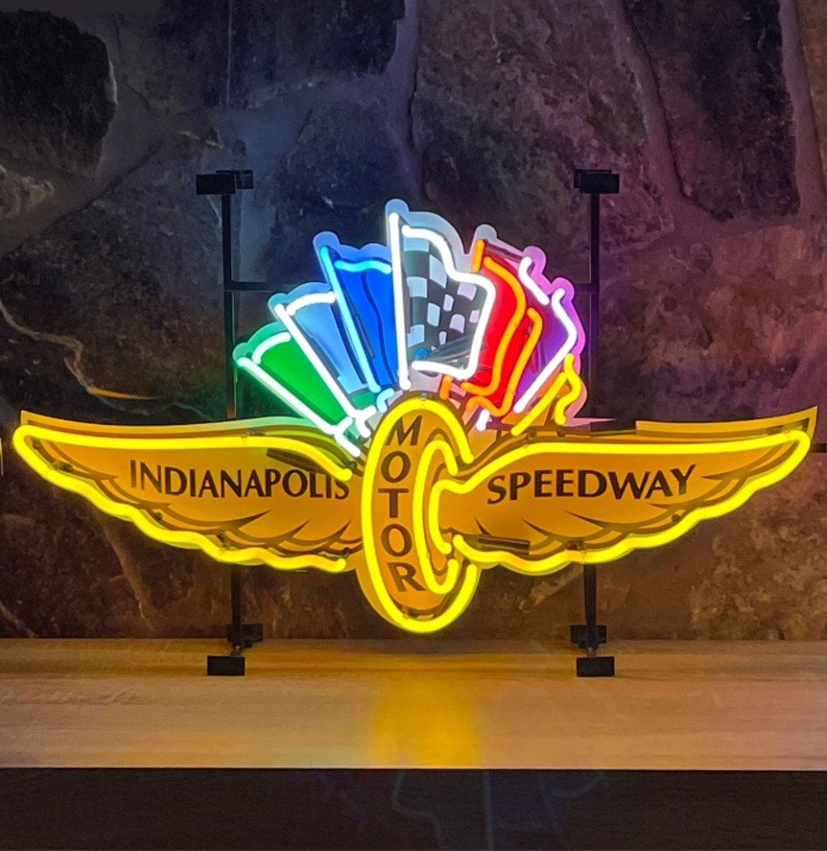 Indianapolis Speedway (Echte) Neon Verlichting 85 x 50 cm