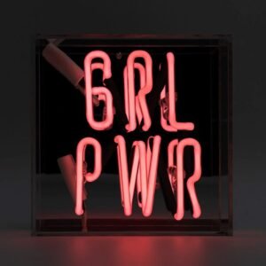 Mini Glazen Neon Box - Girl Power - Roze