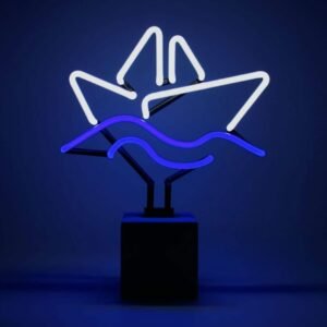 Neon 'Boot' Sign (Op Betonnen Basis)