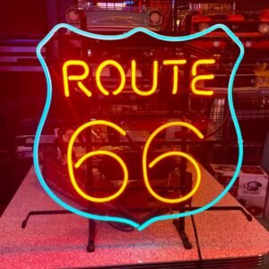Neon Route 66 55 x 57 cm