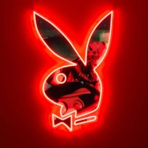 Playboy Car Bunny - Wandbord Neon - Rood LED