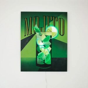 Muurschilderij (LED Neon) - Mojito